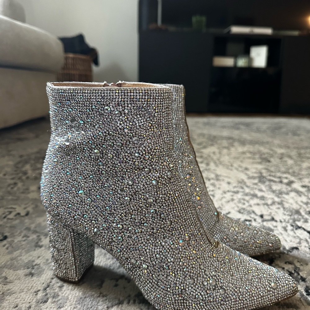 Betsey Johnson Sparkle Booties